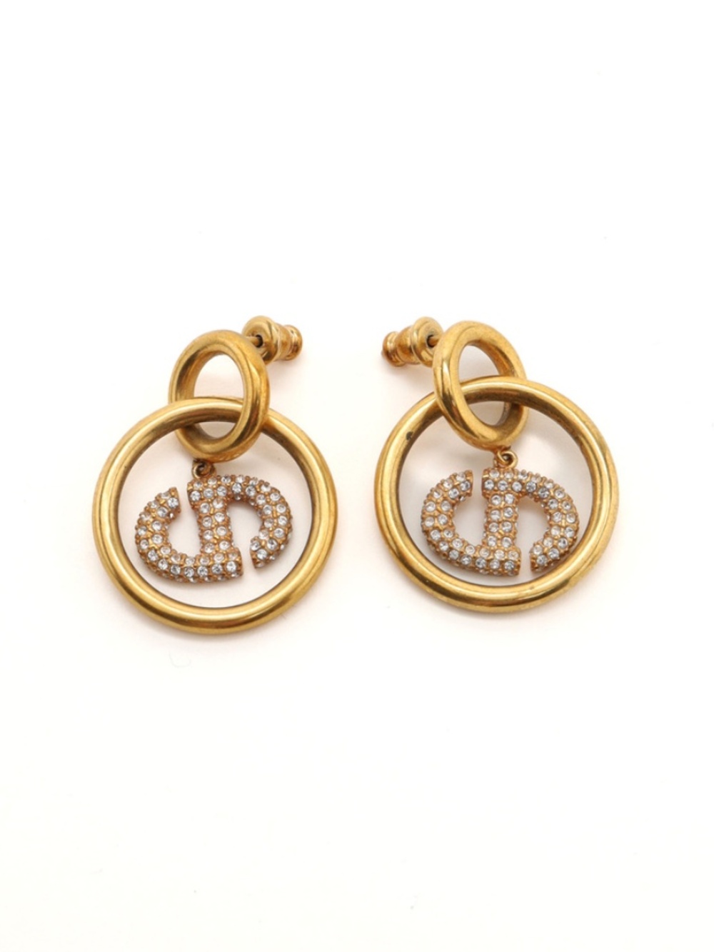 Christian Dior CD Hoop earrings